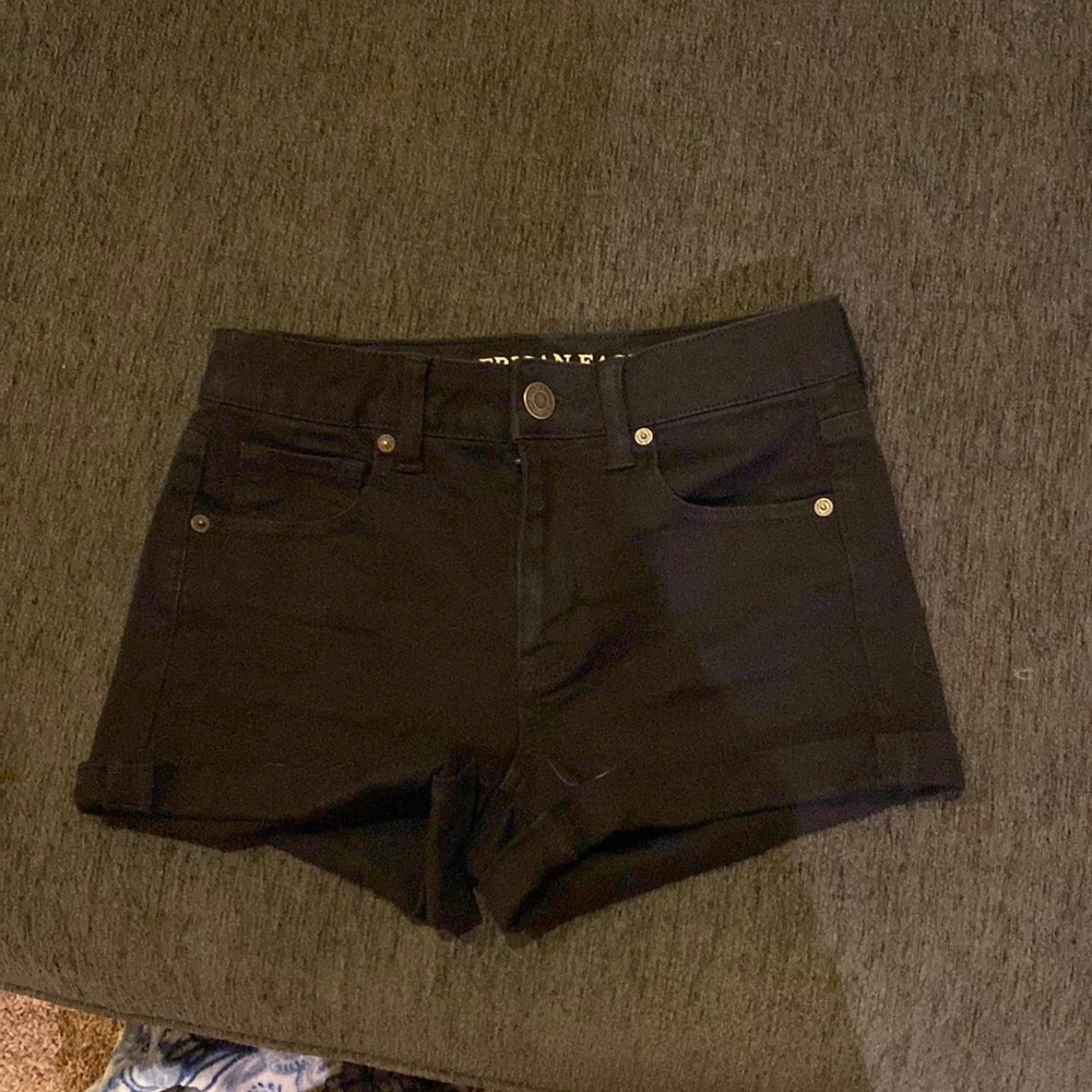 Size 4 black American Eagle jean shorts. Run small.